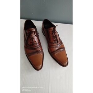 Leather Wingtip Oxford Dress Shoes Brown Lace Up Formal Shoes‎